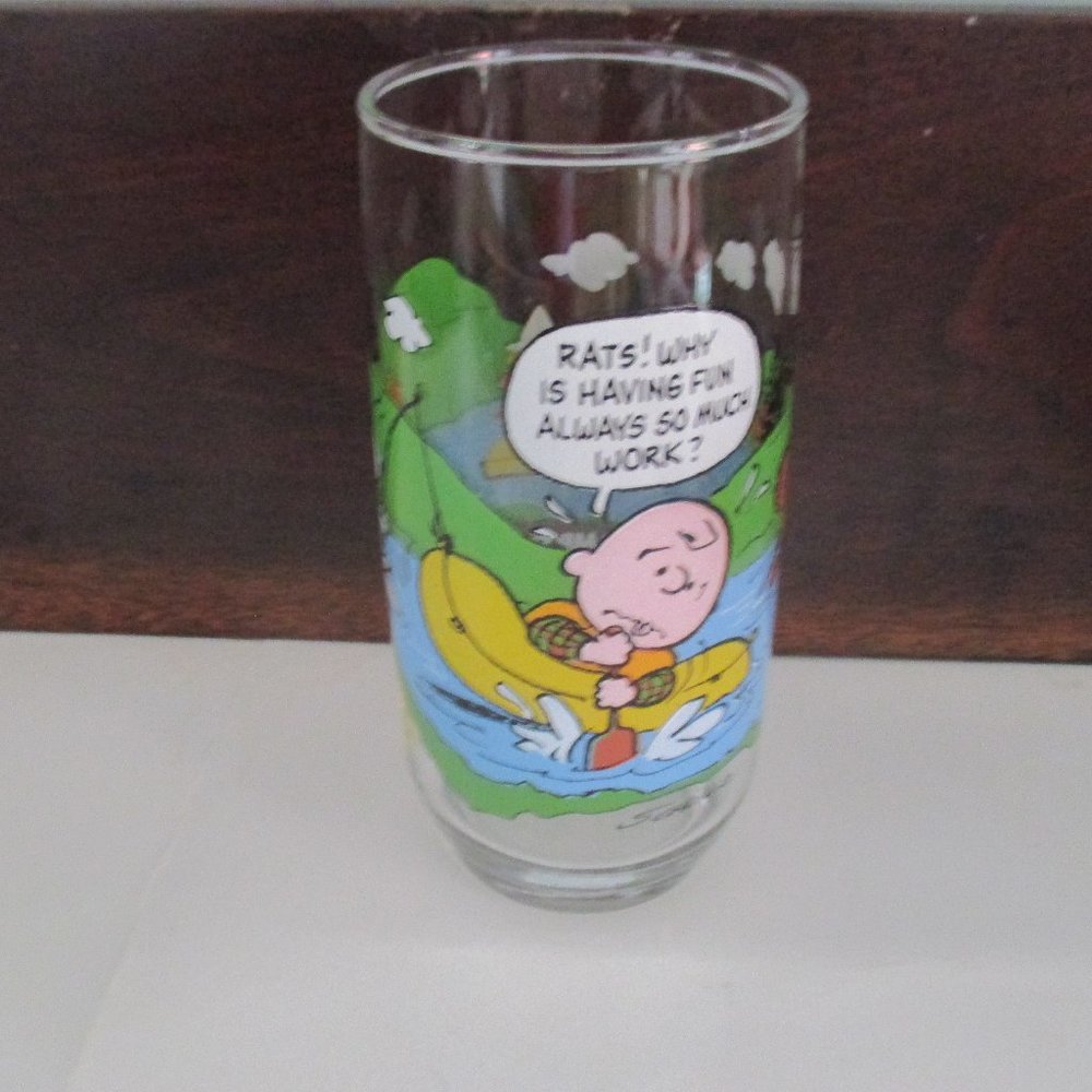 Camp Snoopy Collection Vintage McDonalds Collectible Peanuts Charlie Brown Glass
